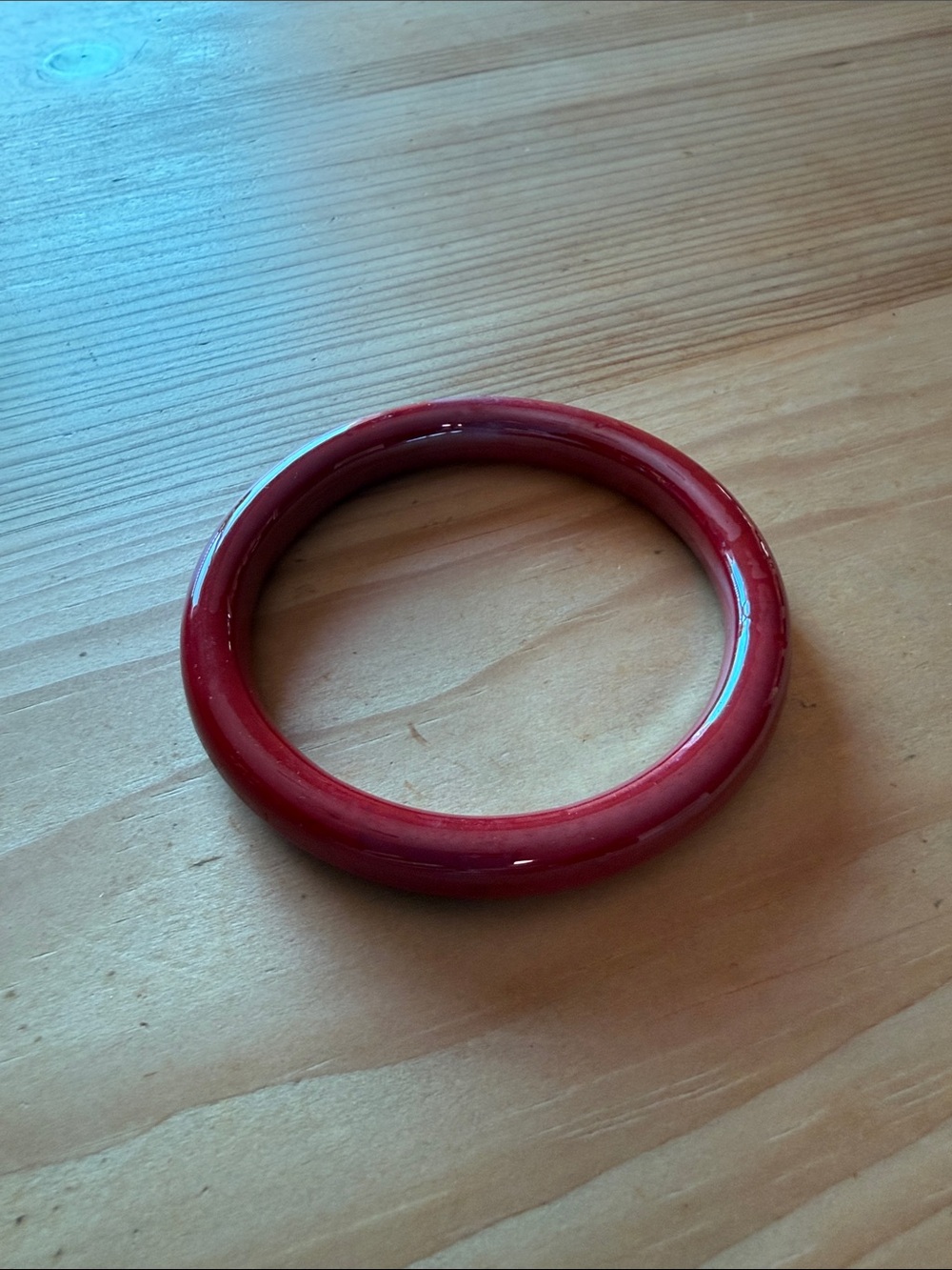 Vintage red glass bangle